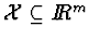 ${\cal X} \subseteq I\!\! R^m$