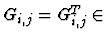 $G_{i,j} = G_{i,j}^T \in$