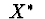 $\ X^{*}\ $