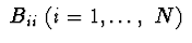 $\ B_{ii}\ (i=1,\ldots , \ N)\ $