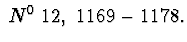 $\ N^{0}\ 12,\ 1169-1178.$