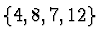 $\{4,8,7,12\}$
