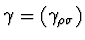 $\gamma = (\gamma_{\rho \sigma})$