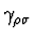$\gamma_{\rho \sigma}$