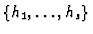$\{h_1,\dots,h_s\}$
