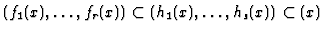 $\K(f_1(\sub{x}),\dots,f_r(\sub{x}))\subset
\K(h_1(\sub{x}),\dots,h_s(\sub{x}))\subset \K(\sub{x})$