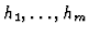 $h_1,\dots,h_m$