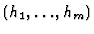 $(h_1,\dots,h_m)$