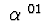 $\ \alpha^{\ 01}\ $