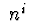 $\ n^{i}\ $