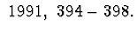 $\ 1991,\ 394-398.$
